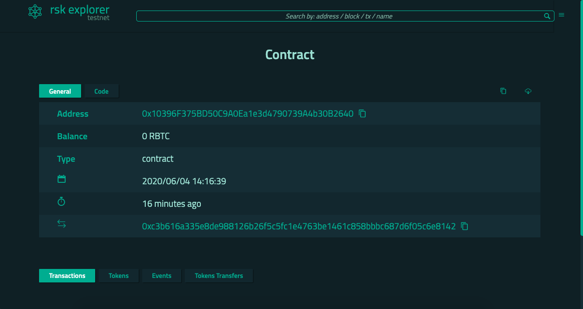 Testnet Explorer